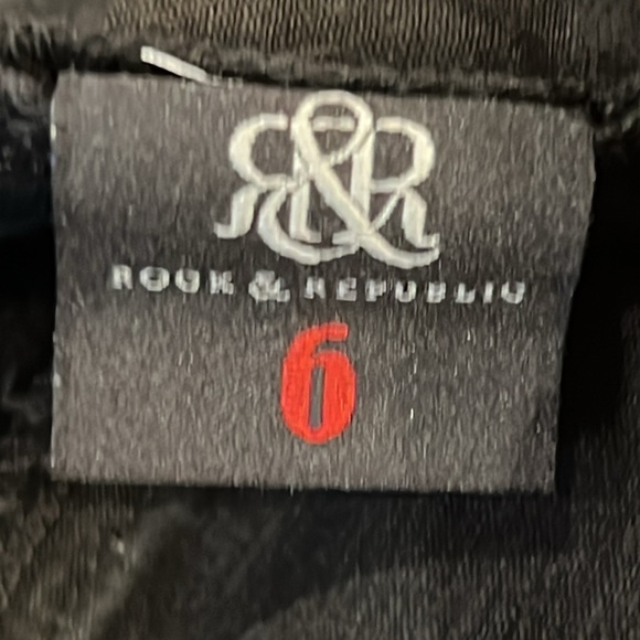 Rock & Republic High Roller Black Denim Skinny Jeans Size 6M - Picture 13 of 16